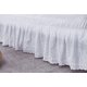 thumbnail image 2 of Cubrecama blanco, tamaño king 180 x 200 + 38 cm, bordado hueco, a prueba de polvo, faldón de cama elástico americano, cubrecama estilo princesa, 2 of 5
