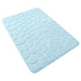 thumbnail image 2 of SugarBloom Coral Fleece Embossed Stone Bathroom Floor Mat, 15.7x23.6 inch Water Absorbing Foot Mat, Non-Slip Door Mat for Bathroom Bedroom,Light Blue, 2 of 3