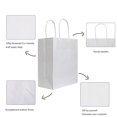 thumbnail image 4 of Bolsa de papel Bagmad Kraft, paquete de 50 unidades, 20 x 12 x 25 cm, color blanco medio, 4 of 7