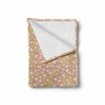 thumbnail image 2 of Japanese Soft Flannel Fleece Blanket, Spring Sakura Flowers Blossoms Illustration on Fish Scale Like Backdrop, Cozy Plush for Indoor and Outdoor Use, 60" x 80", Sand Brown Rose White, by Ambesonne, 2 of 6