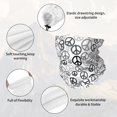 thumbnail image 3 of Neck Gaiter Face Cover Scarf, Black grey peace sign Soft Face Sun Mask Cover Scarf Headband Cooling Sweat Absorbing Bandanas Hiking Cycling Running, 3 of 7