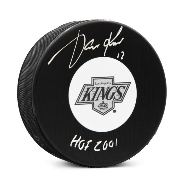 Jari Kurri Signée Los Angeles Kings Logo Rétro avec Note Dehof