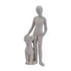 thumbnail image 5 of Figura decorativa de hombre con perro, 5,5 x 4 x 16,5 cm. Un regalo entrañable y un accesorio adorable. Gris claro, 5 of 9