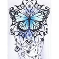 thumbnail image 4 of Camiseta de Bloqueo a Rayas con Color Sólido Rosegal Camisetas tallas grandes, 4 of 5