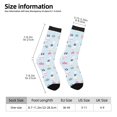 thumbnail image 2 of Gukieu Rabbit In The Rain Print Contrast Color Mid-calf Socks, Sweat-wicking Athletic Socks, Unisex Clothing Accessories, 2 of 6