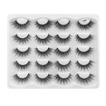 thumbnail image 1 of Pestañas postizas Nikou realistas suaves esponjosas 3D largas 10 pares, 1 of 12