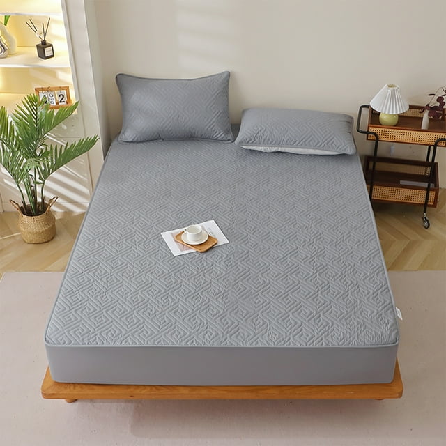 HOARBOEG Protège-Matelas Imperméable en Coton Épais pour Lit d'Automne et d'Hiver