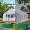 thumbnail image 4 of Dateyes 20*20FT Party Tent,Heavy Duty Outdoor Awning Tent,with Removable Sidewalls, Commercial Wedding Big Tent,Carport, BBQ,UV 50+, Waterproof, White, 4 of 9