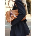 thumbnail image 6 of Women'S Long Sleeve Collar Button Up Shirt Dress with Belt for Work, 6 of 8