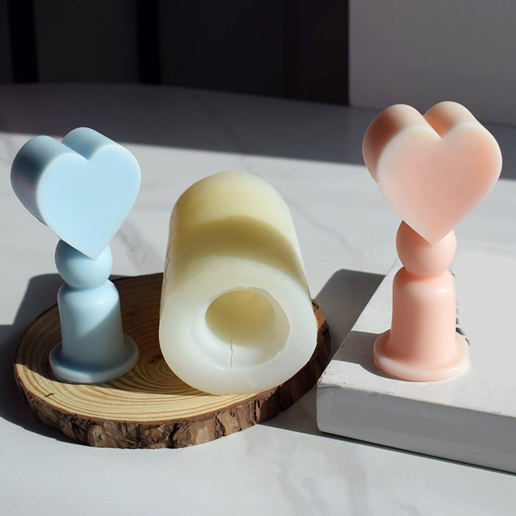 Heart Walking Stick Silicone Molds Epoxy Resin Silicone Molds for Candle Making