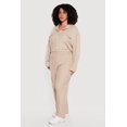 thumbnail image 2 of Women's Plus Size Wide Leg Textured Knit Pants, 2 of 4