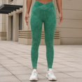 thumbnail image 4 of Riforla Workout Leggings for Women Seamless Scrub Wash Quick Drying Waist High Waist Peach Lift Fitness Running Yoga Women Tights Dark Green S, 4 of 4