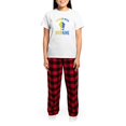 thumbnail image 4 of CafePress - Support Ukraine I Stand With Ukraine Ukrai Pajamas - Women's Short Sleeve Print T-Shirt and Pants Light Cotton Pajama Set, 4 of 7
