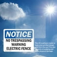 thumbnail image 6 of (2 Pack) No Trespassing Warning Electric Fence OSHA Notice Sign, 6 of 7