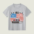 thumbnail image 4 of Linfrsh Boys Short Sleeved T Shirt Independence Day Game Machine Letter Printing Summer New Casual Crew Neck Children's Wear Boy Pack Grey,0-2 Years, 4 of 4