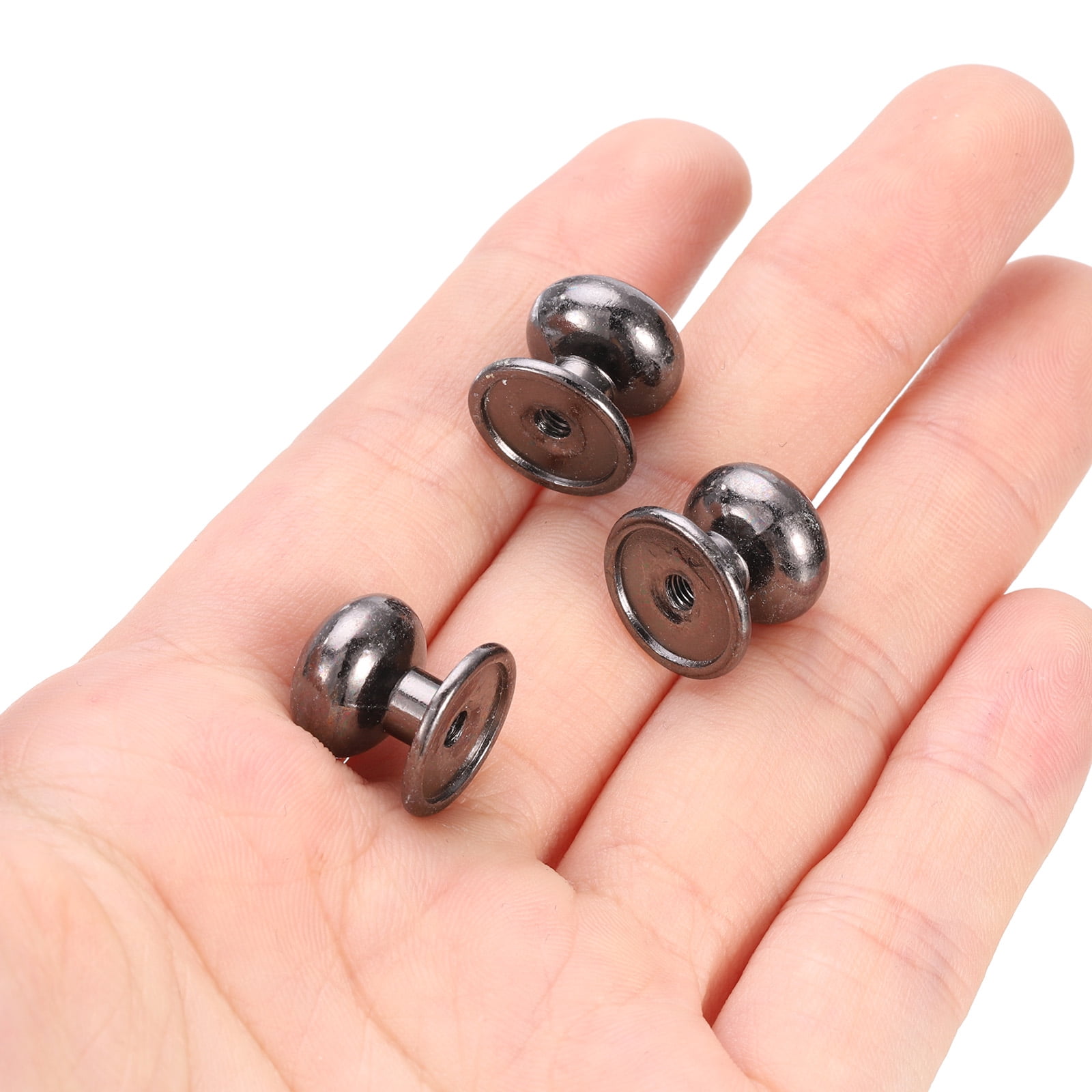Unique Bargains Mini Round Knobs Small Drawer Pulls for Cabinets 0.46" x 0.51" Gray