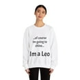 thumbnail image 4 of Funny Leo Zodiac Unisex Heavy Blend™ Crewneck Sweatshirt, 4 of 4