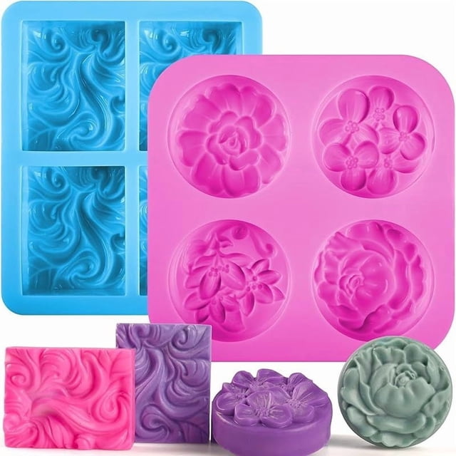 2 uds, molde hecho a mano DIY, colgante rectangular de aromaterapia, molde de silicona de resina de cristal