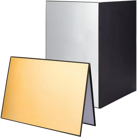 2Pcs 2 Colors Rectangle Folding Reflective Cardboard Photography Supplies Mixed Color 578x420x2.5mm 1pc/color