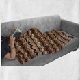 thumbnail image 6 of Zambia Soft Flannel Fleece Throw Blanket, Tribal Pattern with Wavy Lines Geometric Triangles Kenyan Art Design, Cozy Plush for Indoor and Outdoor Use, 70" x 90", Pale Brown Cinnamon, by Ambesonne, 6 of 6