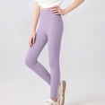 thumbnail image 5 of biudgviw Toddler Girl Leggings Child High Waisted Yoga Pants Soft Stretchy Casual Athletic Pants Comfortable Tights(Purple,7-8 Years), 5 of 6