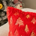 thumbnail image 3 of Christmas Tree Throw Pillow Covers, Set of 2 Winter Holiday Decorative Faux Fur Fuzzy Pillows Covers with Glitter Printed for Christmas Decor Sofa Couch Home, 3 of 6