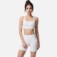thumbnail image 2 of Active Women's Seamless Ribbed Sports Bra with Scoop Neck and Wide Straps - Medium, White, 2 of 7