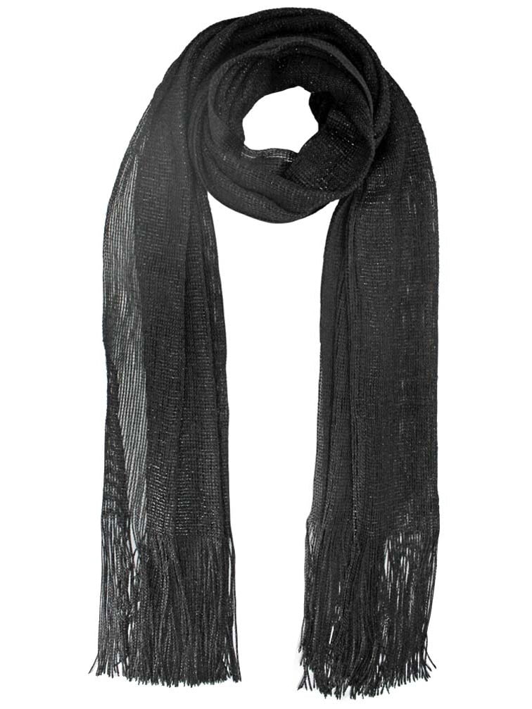 LONG SHIMMERY MESH SCARF WRAP 2-PACK SET