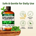 thumbnail image 6 of Kukka Spearmint Essential Oil with Aromatherapy Stone - 100% Pure Indian Minty Scent for Diffuser, Skincare, DIY & Blends - 4 fl oz, 6 of 6