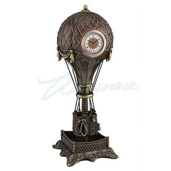 Veronese Design WU76967A4 Steampunk Hot Air Balloon Table Clock - Bronze