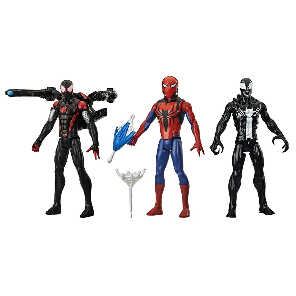 Marvel Spider-Man Titan Hero Series Blast Gear 3-Figure Pack Action ...