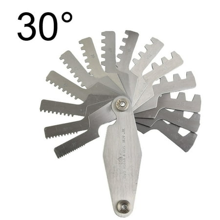 

16 Blades Screw Pitch Gauge 29/30 Degree Angle Thread 1N - 12N