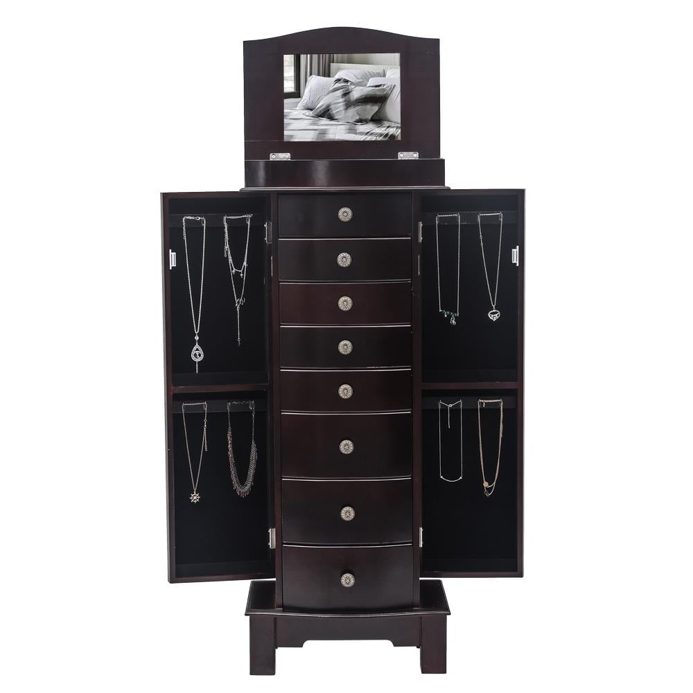 Winado 8 Drawer Wooden Jewelry Chest Storage Organizer Stand
