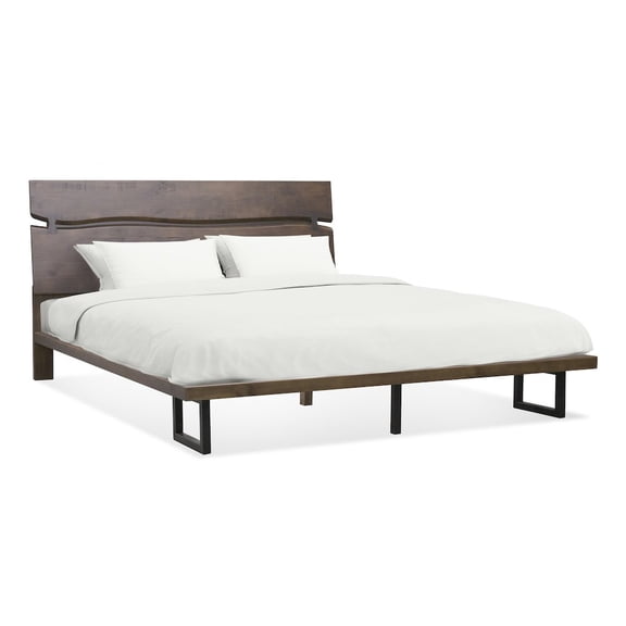 Steve Silver Pasco Solid Wood Queen Platform Bed in Distressed Cocoa