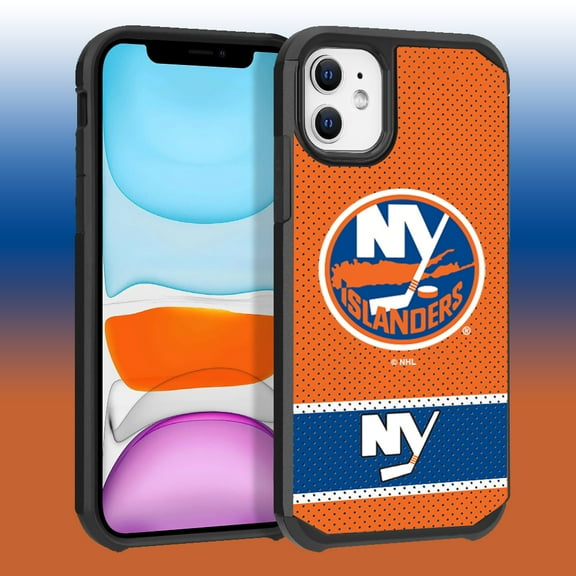 Apple iPhone 11 - NHL Licensed New York Islanders Team Logo on Jersey Textured Dual Layer Case