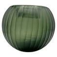 thumbnail image 5 of Bergamo Art 9" Wide Decorative Handmade Green Round Pumpkin Glass Vase, 5 of 6