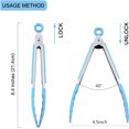 thumbnail image 2 of 7" Bleu Mini Pinces en Silicone Servant Ensemble, 2 of 4
