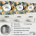 thumbnail image 4 of Designart "Asymmetric Marble Shapes In Blue And Yellow" Abstract Geometric Square Mirror Wall Decor Modern - Large Blue Square Bathroom Mirror - Square Printed Wall Mirror Art, 4 of 5