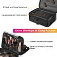 thumbnail image 6 of Byootique 2in1 Soft Sided Rolling Makeup Train Case Foldable Cosmetic Case with Makeup Bag Travel Organizer For Makeup Artist Hair Stylist Barber, 6 of 10