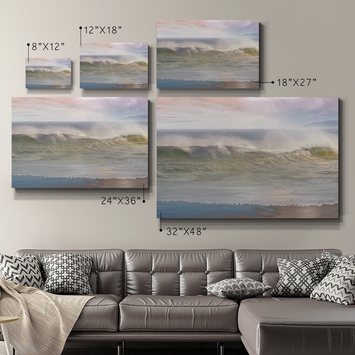 Wexford Home California Surf Premium Gallery Wrapped Canvas, 18" x 27" - Ready to Hang