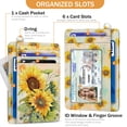 thumbnail image 4 of Tarjetero Yonlevres Sunflower de piel con bloqueo RFID, 4 of 6
