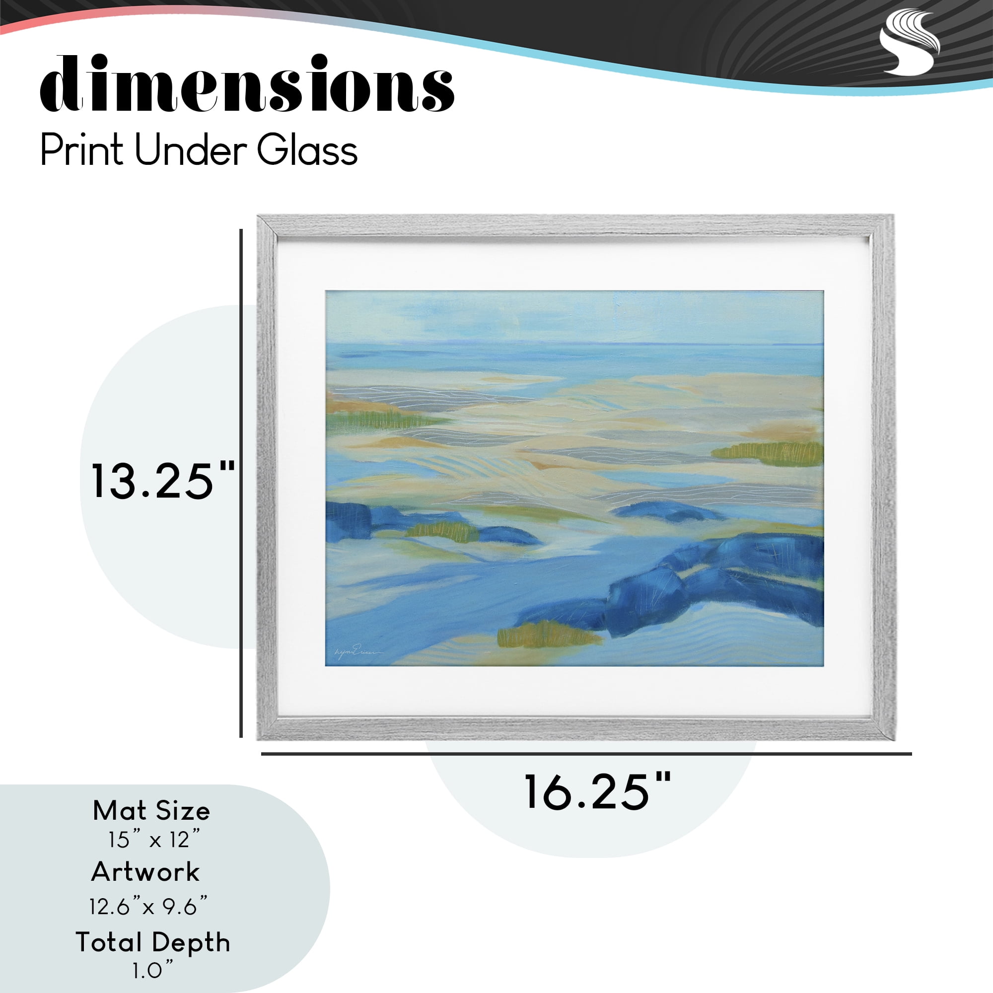 Stupell Industries Coastal Walk Among Dunes Gray Framed Print Under Glass, design by Lynn Ericson Fine Art