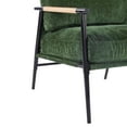 thumbnail image 4 of GDF Studio Modern Armchair with Metal Frame, Wood Accents, and Plush Cushions, Black, 4 of 9