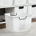 thumbnail image 6 of Furniture of America Ed Industrial Steel Dimensions: 43.88"W x 14"D x 25.13"H Storage Shelf, White, 6 of 7