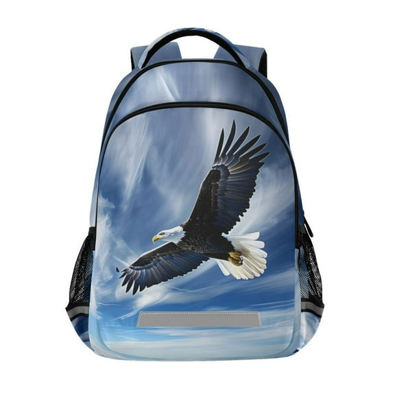 ALAZA Eagle Flying in Blue Sky Backpack Elementary School Bag Bookbag Travel Rucksack