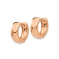 thumbnail image 2 of Gem & Harmony 14K Rose Pink Gold Hinged Hoop Earrings for Women, 2 of 5