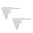 thumbnail image 1 of Oleegame 2PC White Adjustable Chocolate Funnel For Baking Tools Kitchen Accessories Easy Operating Funnel Batter Dispenser Portable Non Stick Plastic Handheld Kitchen Funnel White, 1 of 5