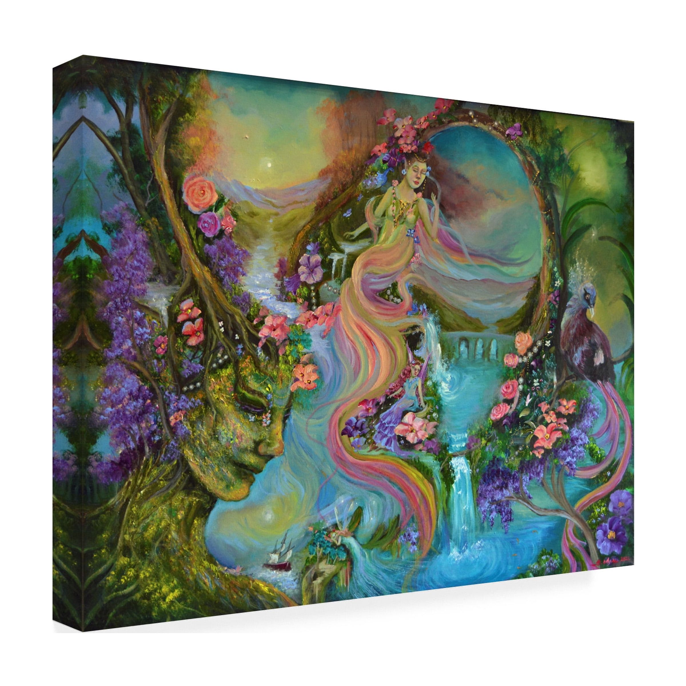 Canvas Wall Art - Sue Clyne 'Mother Earth' Wall Art for Living Room, Bedroom, or Office DÃ©cor by Trademark Fine Art - 47 x 35 Inches
