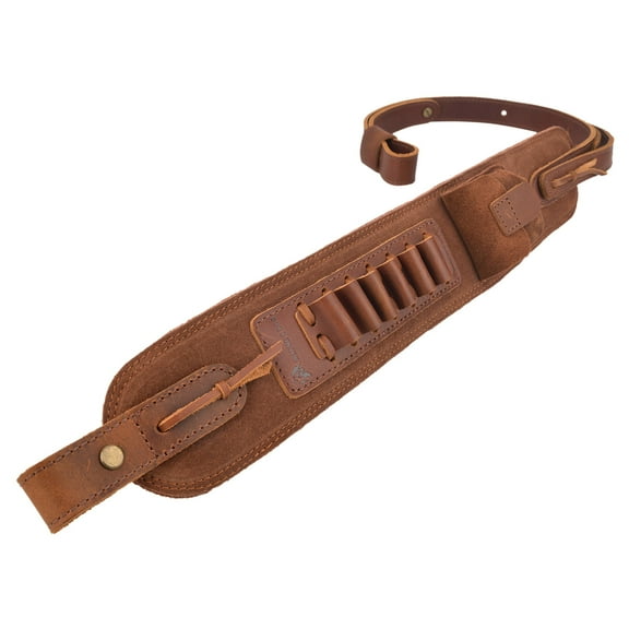 Rifle Gun Sling Adjustable Gun Shell Holder Strap for .357 .30-30 .38 .35 Leather