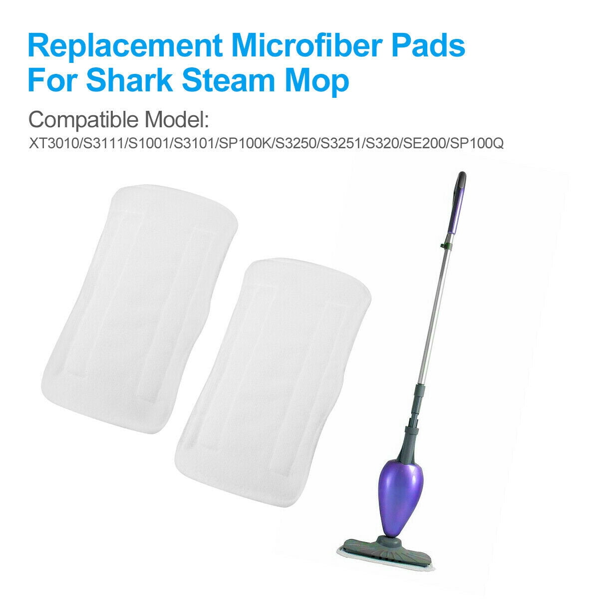 6 Pcs Microfiber Replacement Pads For Shark Steam Mop S3251 S3202 Xt3010 Sp100q Walmart Com